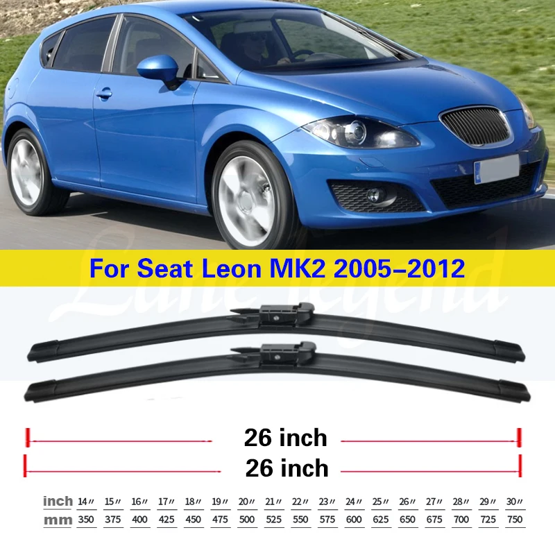 Front Wiper Blades For SEAT LEON 2005-2012 Windshield Windscreen Window 26\