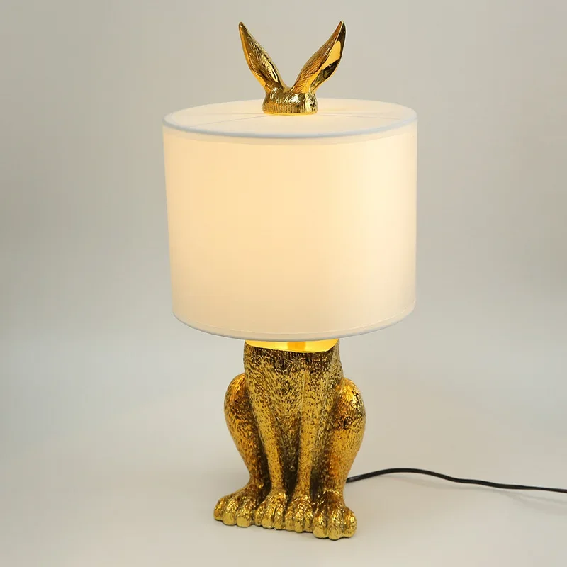 

Nordic Rabbit Shade Table Lamps Minimalist Designer Living Room Bedroom Restaurant Study Bedsides Decoration Desk Light Fixture