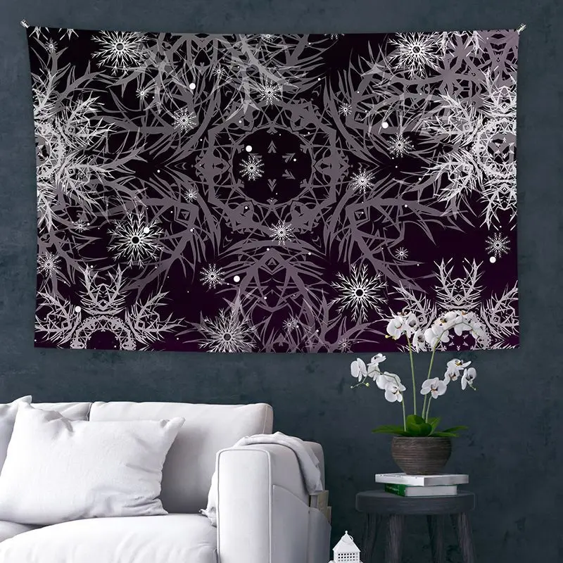 VIKAMA Mandala Floral Aesthetic Tapestry Boho Vintage Patchwork Wall Hanging Indie Dorm Bedroom Living Room Apartment Home Decor