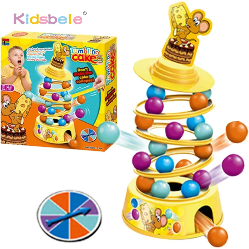 Stacking Cake Toy Board Game Mouse Playing Cheese Arch Tower Montessori Parent-child Interactive Family Game Party Toys