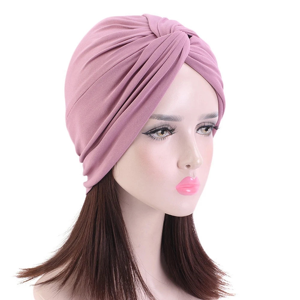 Headwear Beanie Hat Cap Twist Knot Turban For Women Girl Chemo Head Wrap Soft Stretch Hair Loss Alopecia Fashion HT260