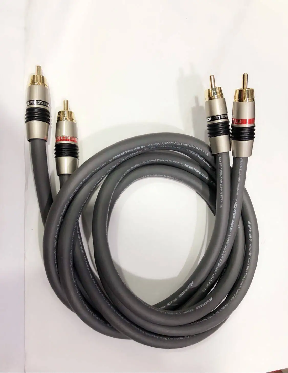 Suitable for Monster M850sw Single Crystal Copper Hi-Fi Audio RCA Cable, Signal Cable, Dual Lotus Cable, Subwoofer Cable