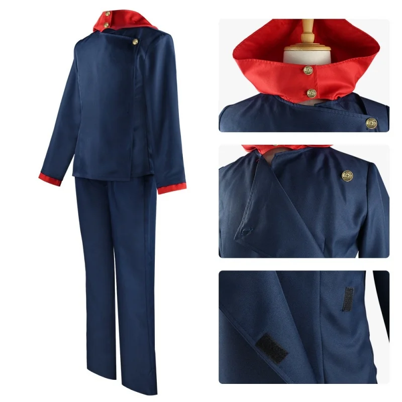 Jujutsu Kaisen Cosplay Traje para Homens e Mulheres, Uniforme Anime, Itadori Yuji, Conjurador, Conjunto de Halloween