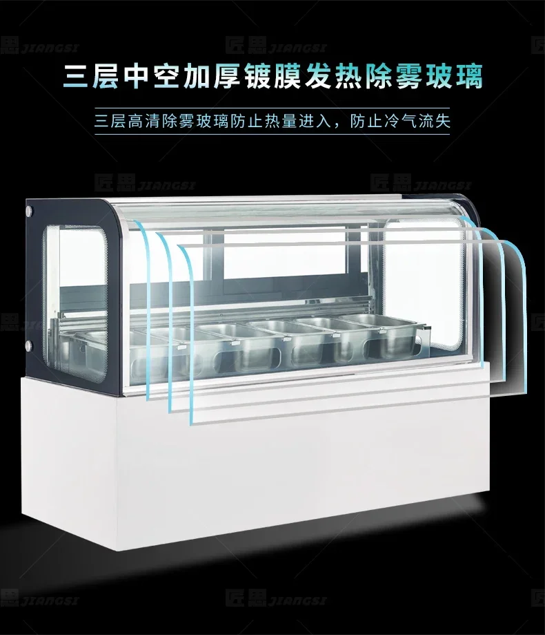Counter top ice cream display cabinet hard ice cream freezer popsicle low temperature air cooling