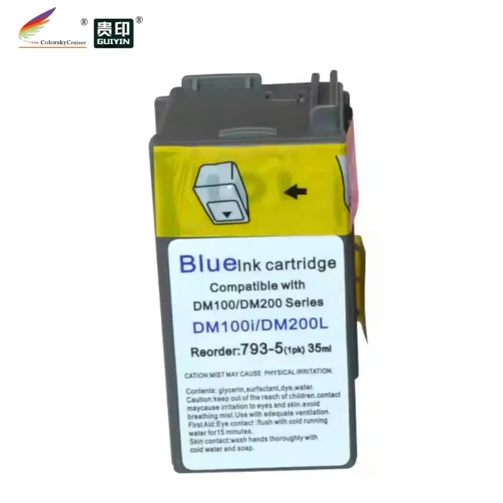 Franking Postage meter ink cartridge 793-5 for Pitney Bowes DM100, DM100i, DM200L, P700, DM110i, DM160i, DM220i blue/red 35ml