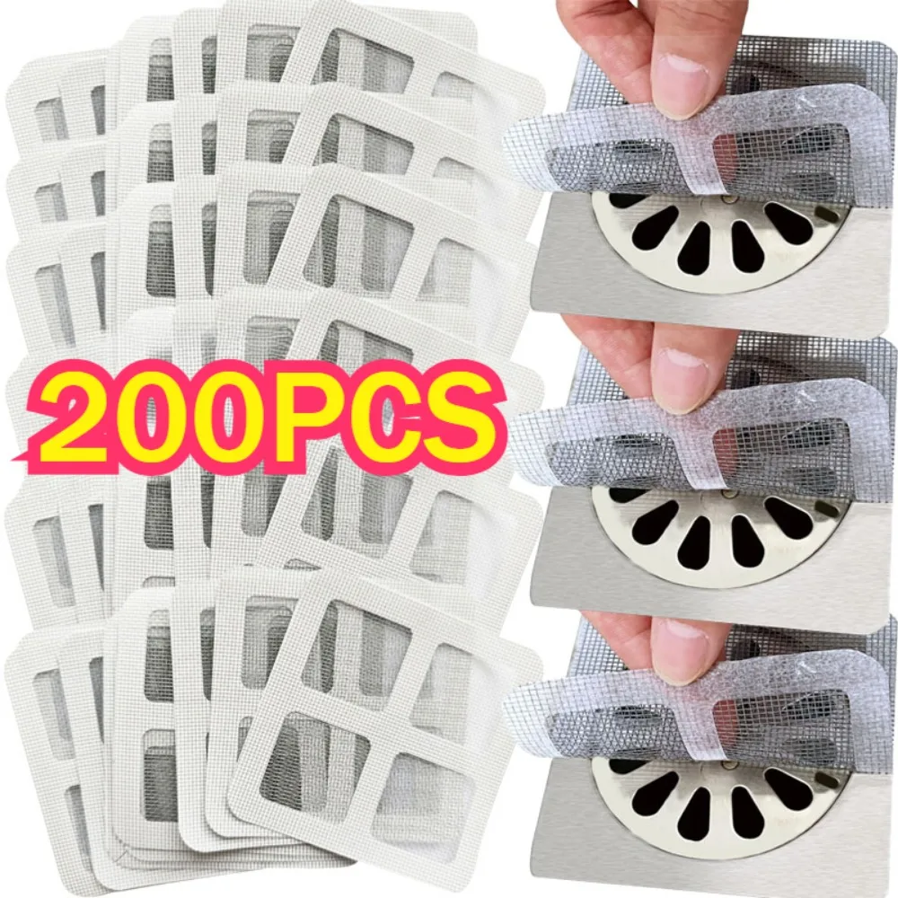 Disposable Shower Drain Hair Catcher Mesh Shower Drain Covers Floor Sink Strainer Filter Hair Stopper For Bathroom Kitchen