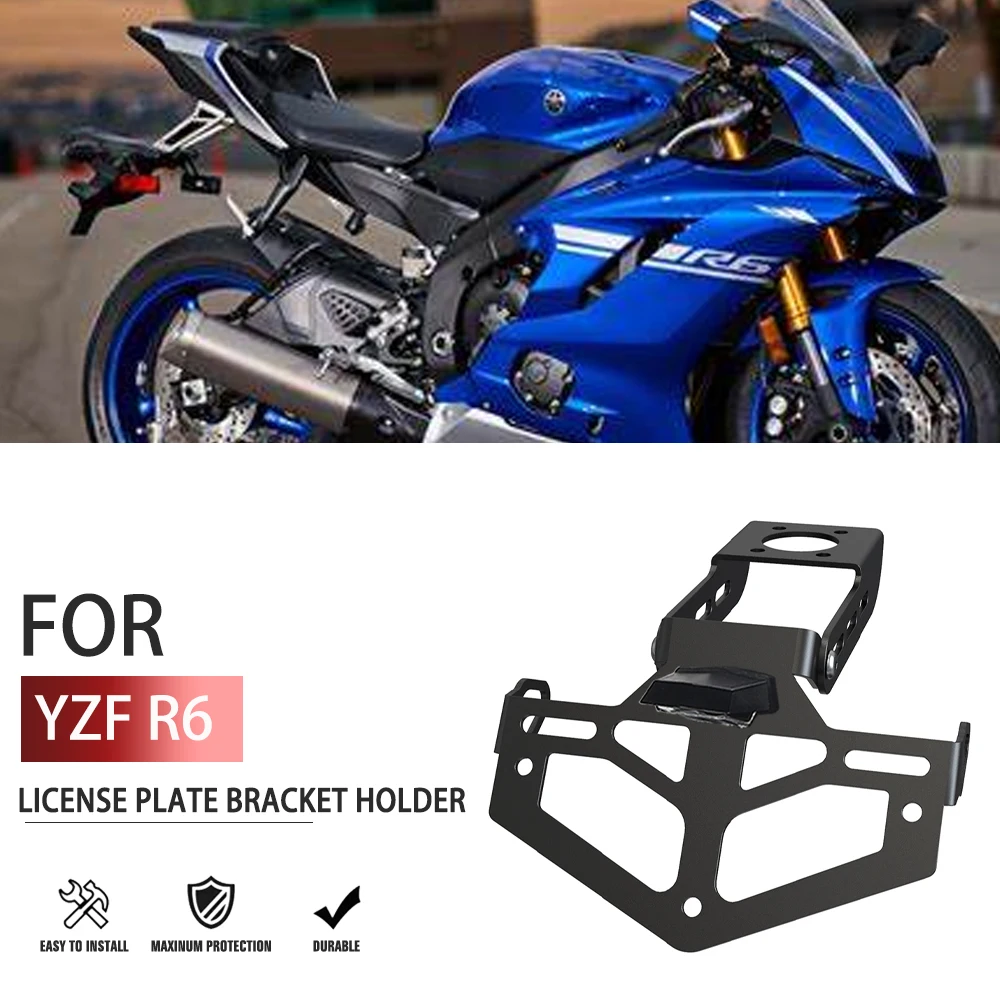 

FOR YAMAHA YZF R6 2006 -2023 2022 Motorcycle License Plate Holder Bracket Rear Tail Tidy Fender Eliminator Kit YZFR6 Accessories