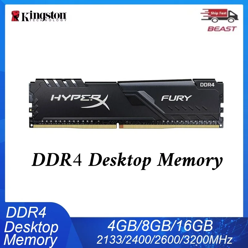 Memoria RAM Kingston DDR4 para computadora de escritorio, para juegos, 4GB 8GB 16GB, 3200MHz 2666MHz 2400MHz 2133, alto rendimiento, Memoria DIMM