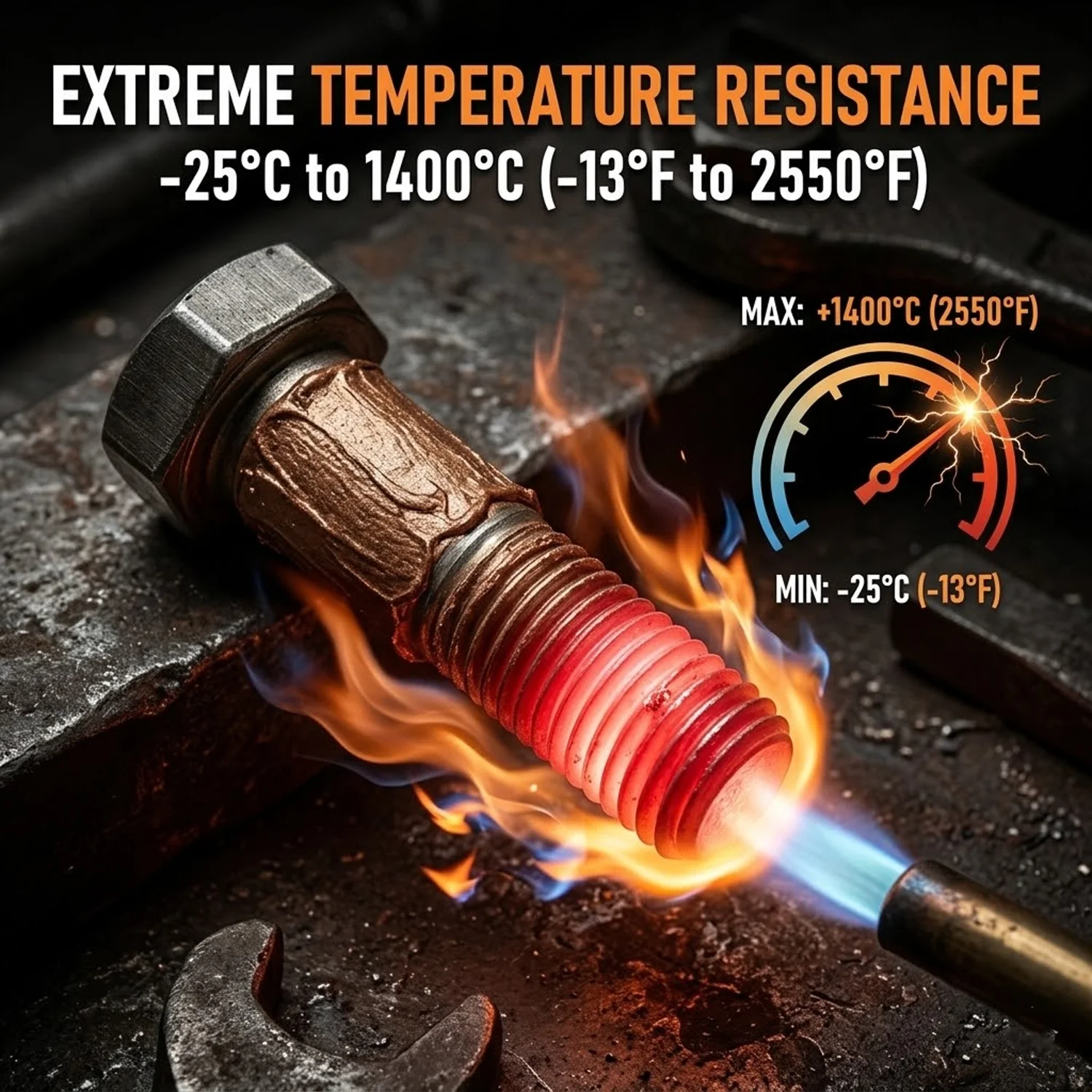 100ml Copper Anti-Seize Grease High Temperature 1400C Lubricant Paste for Car Brake Spark Plug Exhaust Bolt Thread Anti-Rust