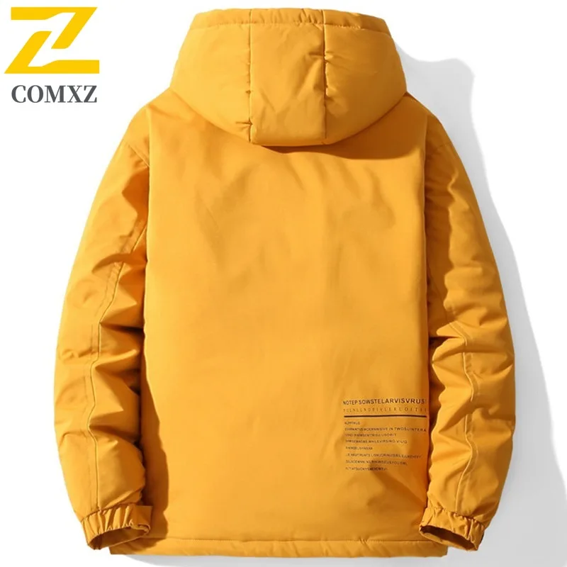 COMXZ Luxury Men Down Jacket 2025 New Outdoor Adventure Windproof Puffer Coat Travel Camping Cold Protection Winter Jackets