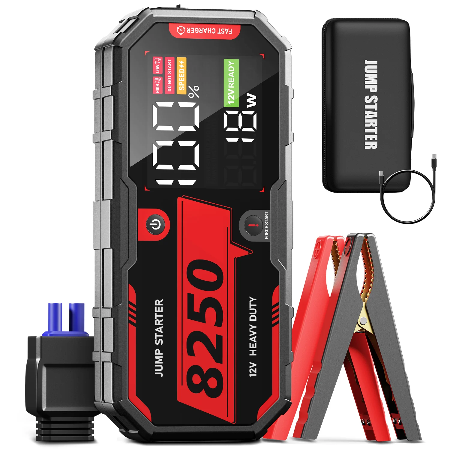 16000mAh 12V portable car emergency start  supply supercharged , suitable for up to 6.5 liters /10 liters