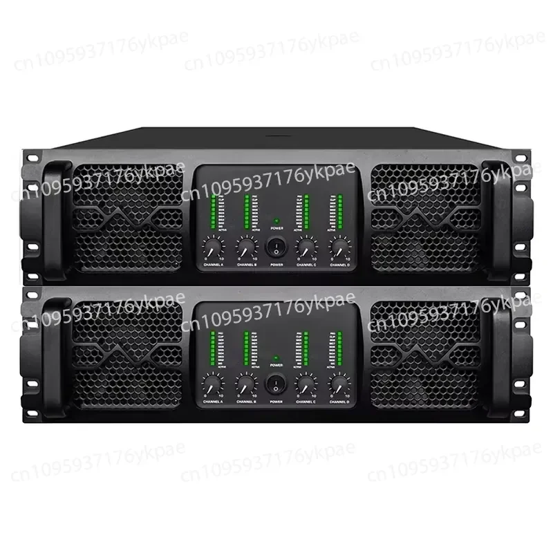 4-Channel 1100W High-power Class H 3U Linear Digital Stereo Metal Environmentally Friendly Chinese Power Amplifier