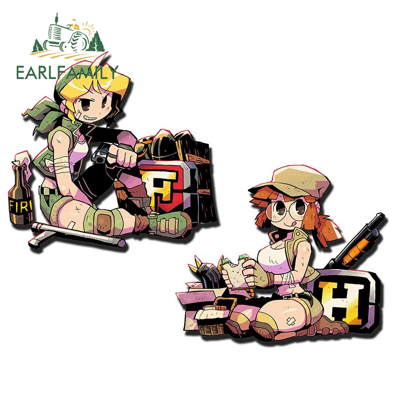 EARLFAMILY 13cm for Metal Slug Game Car Stickers Creative Cartoon Car Label Decals Trunk Bumper Decor Simple Vinyl Decoration
