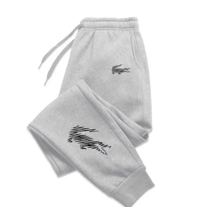 سراويل طويلة للرجال، سراويل رياضية ولياقة بدنية مطبوعة دافئة للخريف، المشي في الهواء الطلق للرجال #2