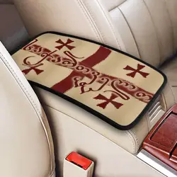 Custom Republic Of Georgia Flag Car Armrest Cover Mat Georgian Proud Patriotic Center Console Pad Storage Box Cushion Pad