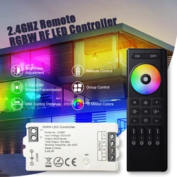 4 Channel RGBW LED Controller with 4 Zones RF 2.4GHz Wireless Remote Control for DC5V~24V LED Light Dimming & Color Changing