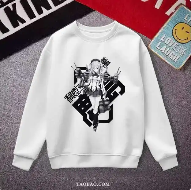 Anime Kancolle Kashima Hooded Hoodie Cosplay Autumn Winter Men Women Coat Loose Jacket Tops anime