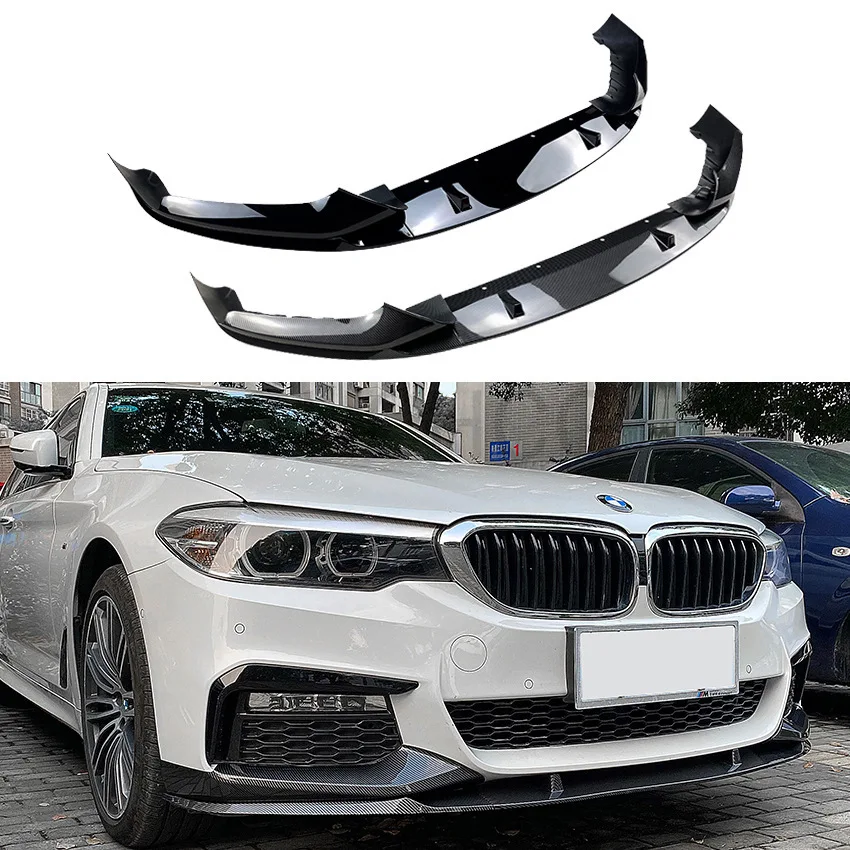 

ABS Material Front Bumper Lip Spoiler Splitters for BMW 5 Series G30 G38 M Sport 2017-2019 Head Chin Shovel Trims Car Styling