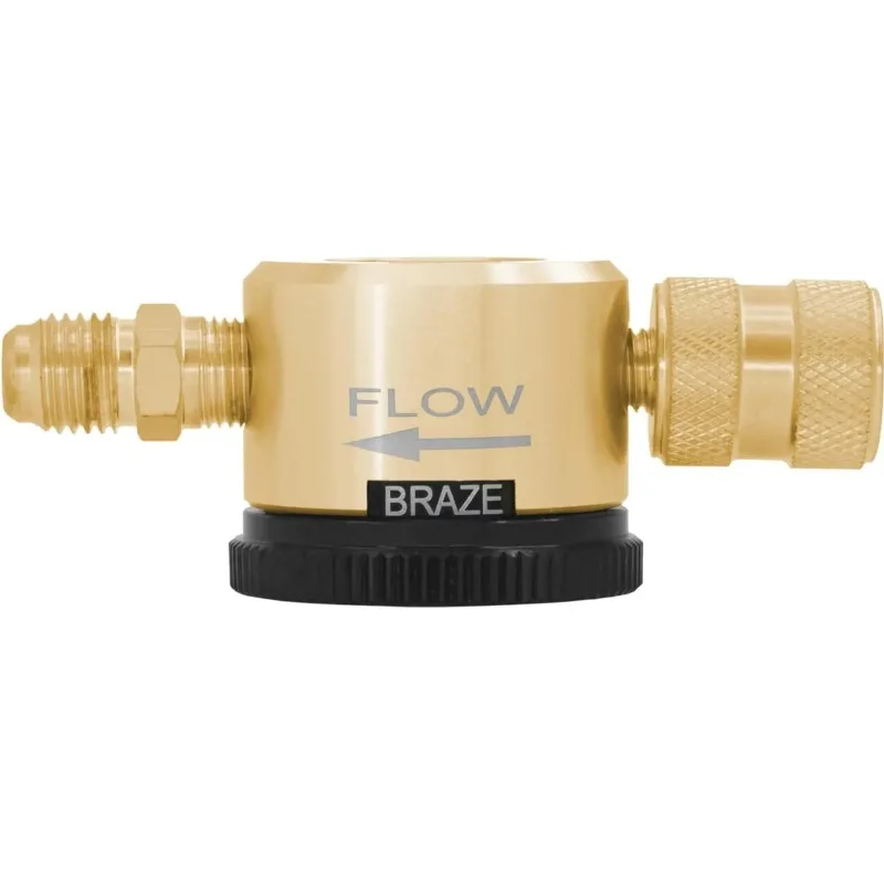 2PCS Mini Nitrogen Flow Control Regulator Brass Purge Valve 1/4 Inch Thread HVAC Refrigeration Brazing Oxide Prevention Tool