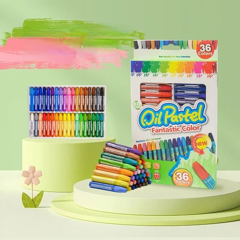 36-Farben-Kinderstifte, Ölpastell, staubfrei, ungiftig, waschbare Buntstifte für Kleinkinder, Malen, Zeichnen, Skizzieren, Ölpastell