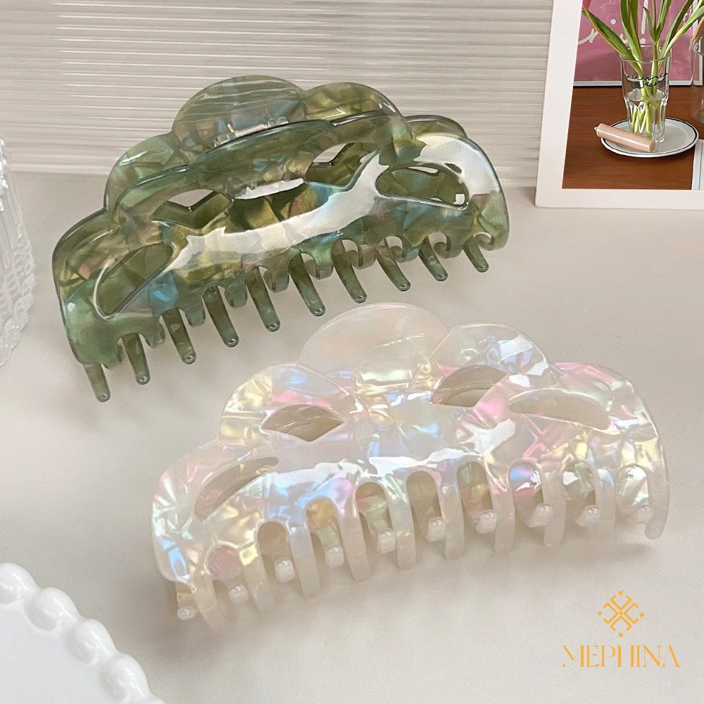 

MEPHINA Simple Hair Claw Clips Hollow-out Hair Claws Elegant Hair Claws Glossy Hair Clip Classy Hair Claws Accessories for Women