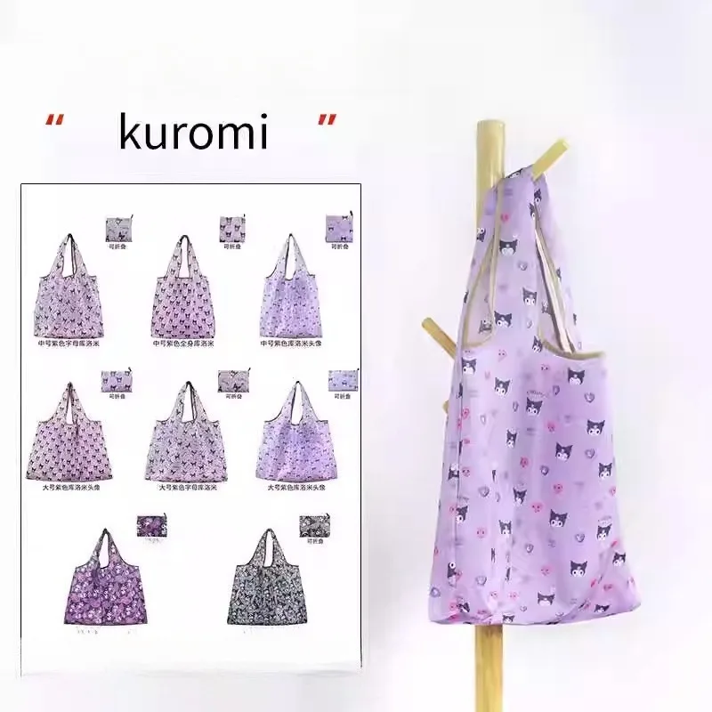 Bolsas Reutilizables Ecológicas de Sanrio Kuromi, Figura de Anime My Melody, Mercancía de Anime, Decoración, Paquete Práctico de Dibujos Animados a Prueba de Agua