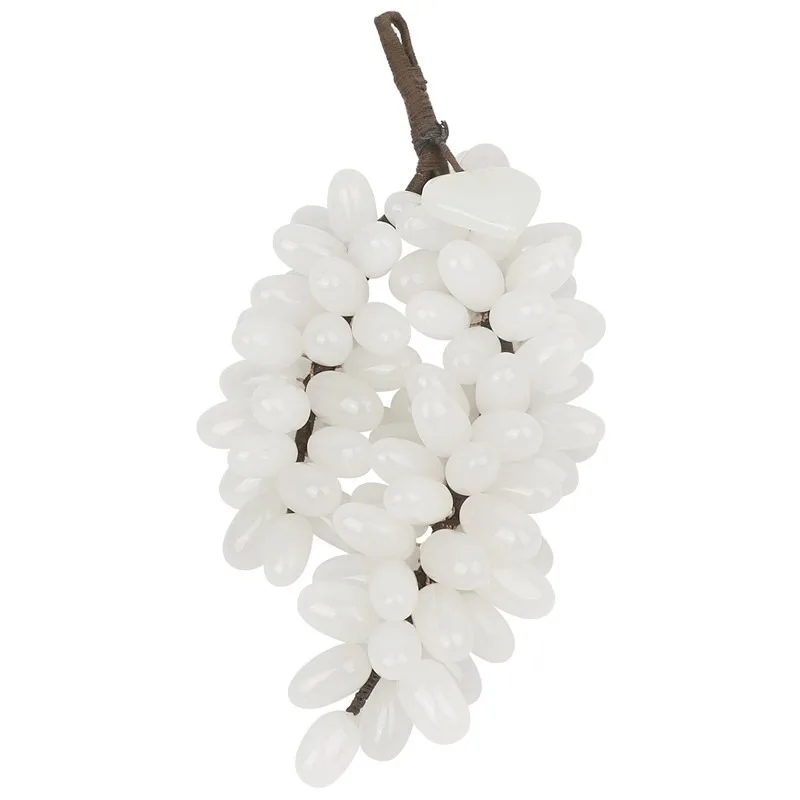 

Jade grape apple ornament living room natural stone home wine cabinet decoration model room desktop handicraft pendant