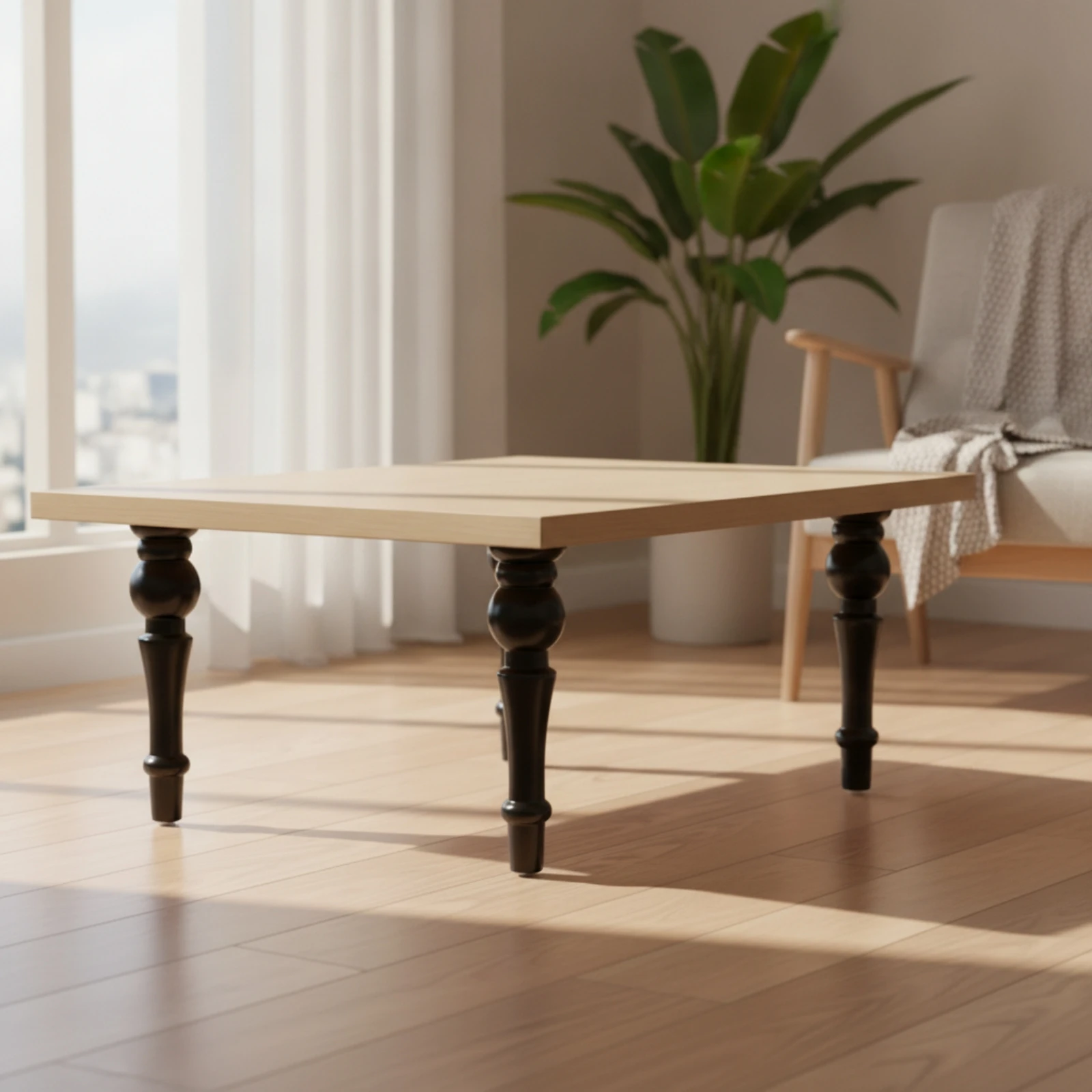 Wooden Furniture Leg Heavy Duty Tapered Furniture Leg Hardware Long-Lasting for DIYers, Coffee Tables, Cabinets