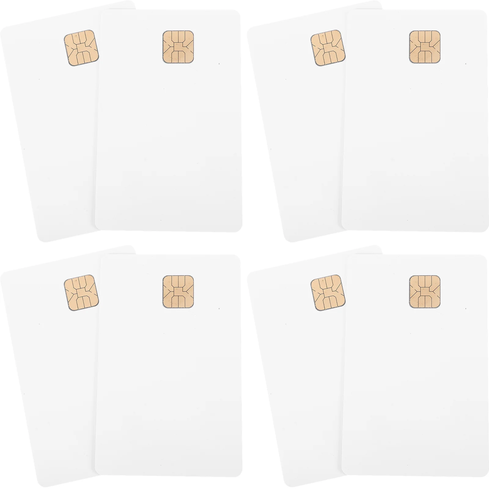 Cartões PVC Chip IC, Cartões de crédito em branco com chips, Branco para escritório