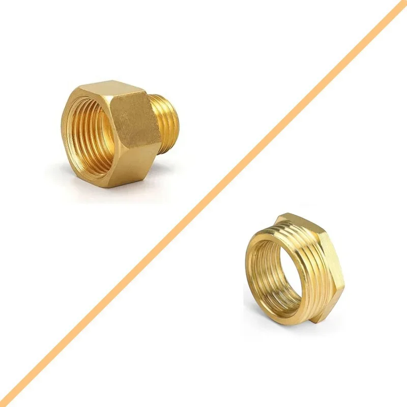 Brass reducing joint G1/2 to G3/8  Brass fittings for pipe diameter conversion  Applicable to Euro standard caliber