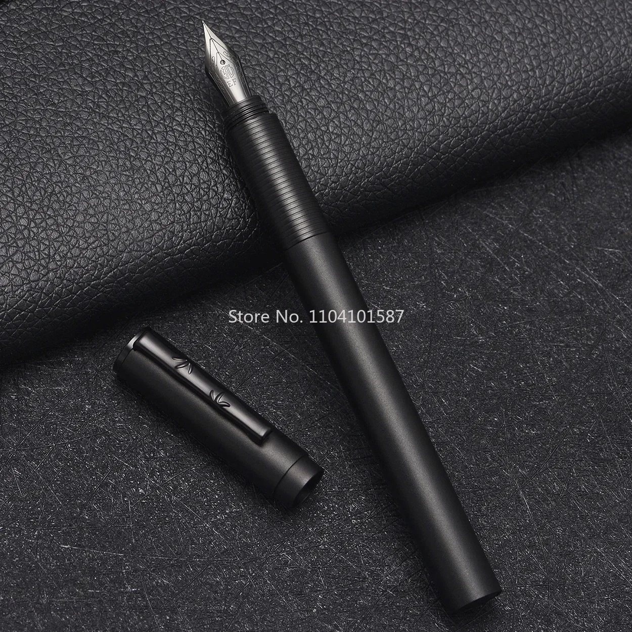 Hongdian H3 Metal Fountain Aluminum Alloy Beautiful Bamboo Clip Iridium EF/F 0.4/0.5mm Size Writing Ink Pen for Business Office