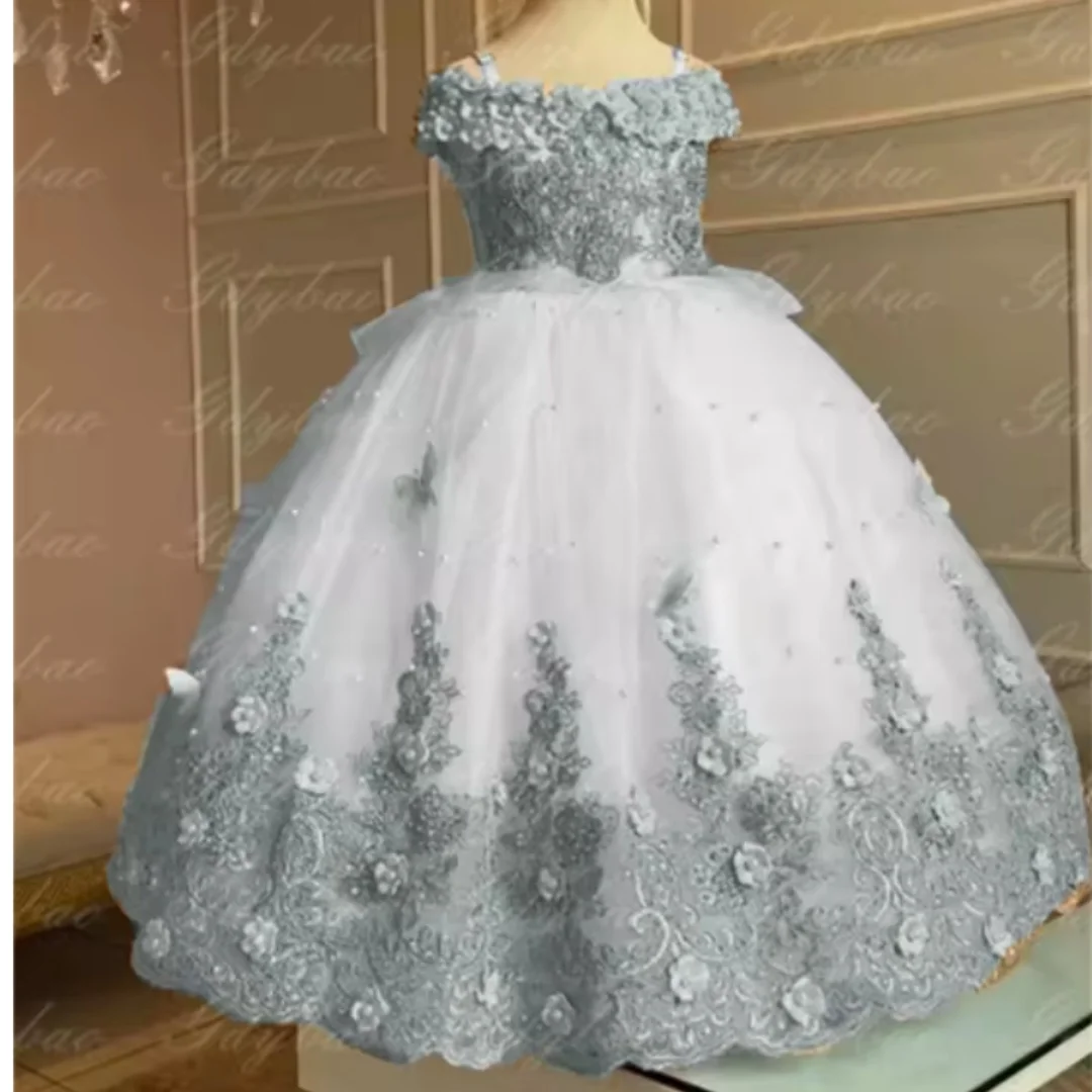 Elegant and High-End Flower Girl Piano Performance Dress, Sleeveless Satin Long Dress, Children's First Communion Banquet Evenin