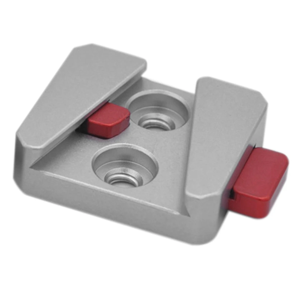 1/4 Universal V Mount batteria piastra a sgancio rapido accessori adattatore Base singola portatile per tutti i Ptz e fotocamera nera