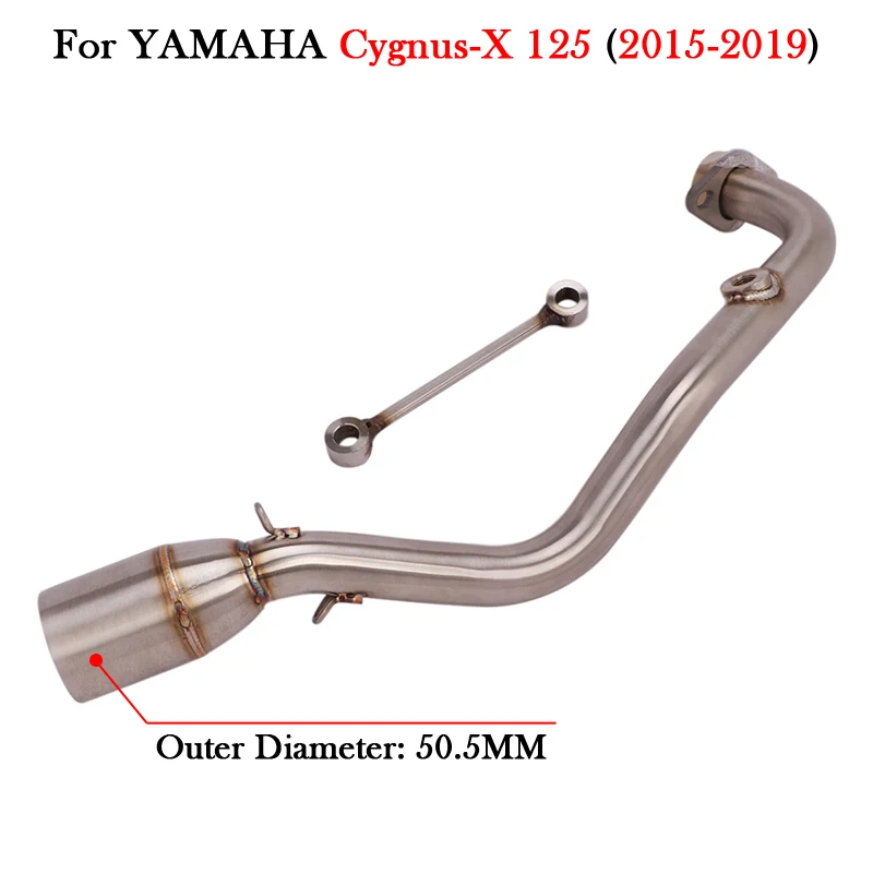 Slip On For YAMAHA Cygnus-X Cygnus X 125 125cc 2015 - 2019 Motorcycle Exhaust Front Link Pipe Escape Moto Muffler Scooter Modify