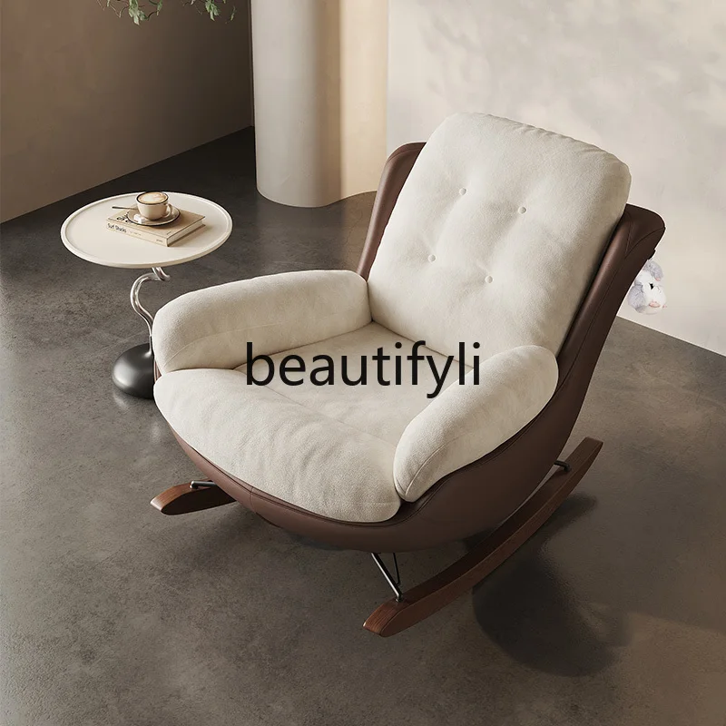 

Rocking chair Italian simple light luxury recliner balcony household lazy sofa chair