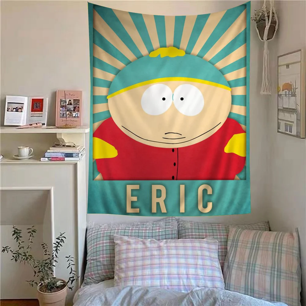 Cartoon S-South Cute P-Park Wall Tapestry Hanging Tarot Hippie Wall Rugs Dorm Wall Hanging Sheets