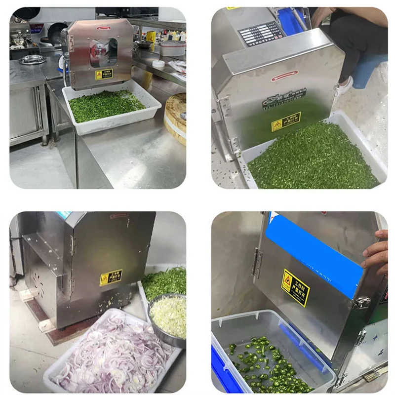 Small industrial electric leek and spinach cutting machine automatic multi-function vegetable slicer dicing machine
