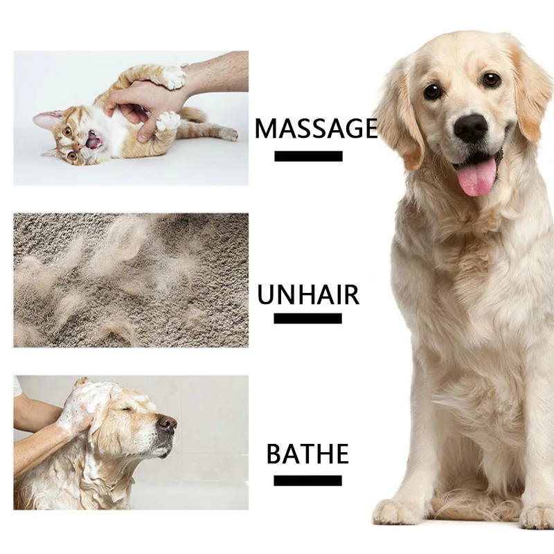 Pet Glove Cat Dog Hair Deshedding Grooming Glove Brush Gloves Dog Comb for Cats Bath Hair Remover Clean Massage Brush For Animal