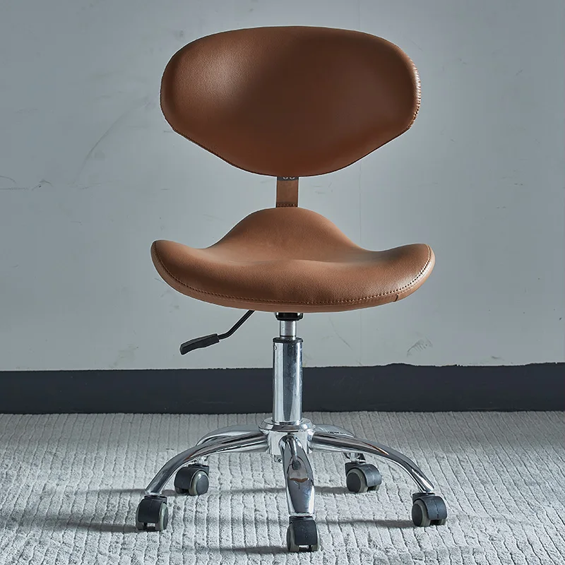 

‌Saddle Chair for Salon, Height-Adjustable Dental Stool, Swivel Bar Chair with Silent Wheels, Ergonomic Beauty Salon Seat