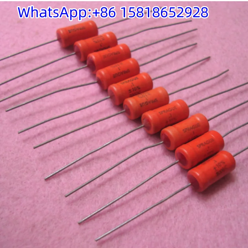 2 Stück 200 V 0,1 UF American Red-Top Sprague Red Robe High-End-Vintage-Röhrenverstärker-Kupplung variabler Kondensator