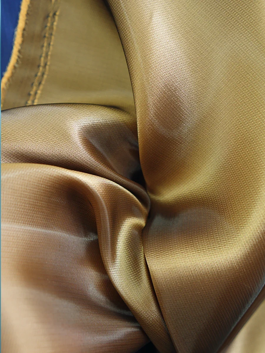 High Quality TR Satin With Liquid Organza Effect Soft Glossy Fabric Structured Yet Fluid Material For Bridal Dress Evening Wear