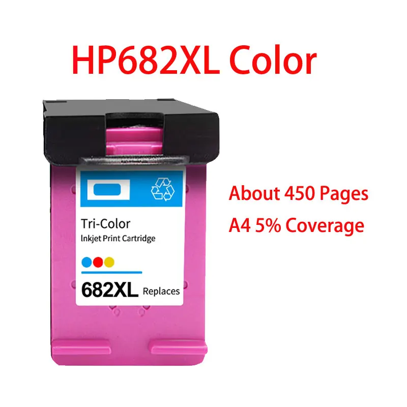 Reemplazo de cartucho de tinta Compatible para impresora HP682 HP682XL HP682XXL HP DeskJet Plus IA 4175 4178