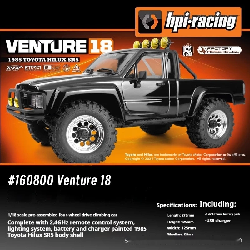

HPI Hilux 4WD гусеничный масштаб с дистанционным управлением, электрический грузовик, двухскоростной лицензионный кросс-кантри, внедорожный игрушечный автомобиль