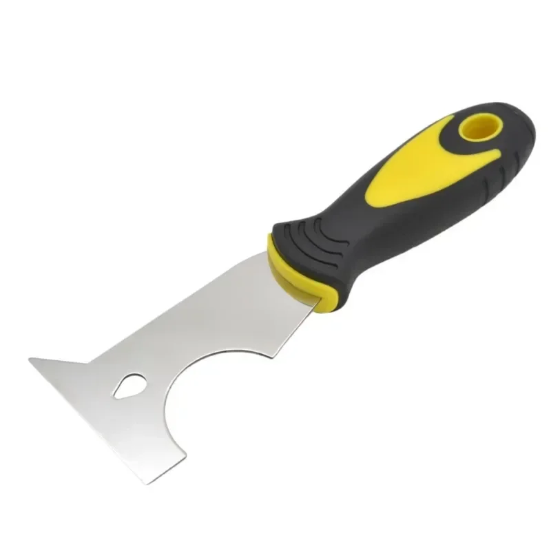 Raschietto per mastice per vernice in acciaio inossidabile 9 in 1 Pala per pulizia calafataggio Strumento per rimozione mastice Coltello Pittore per raschietto per carta da parati in legno
