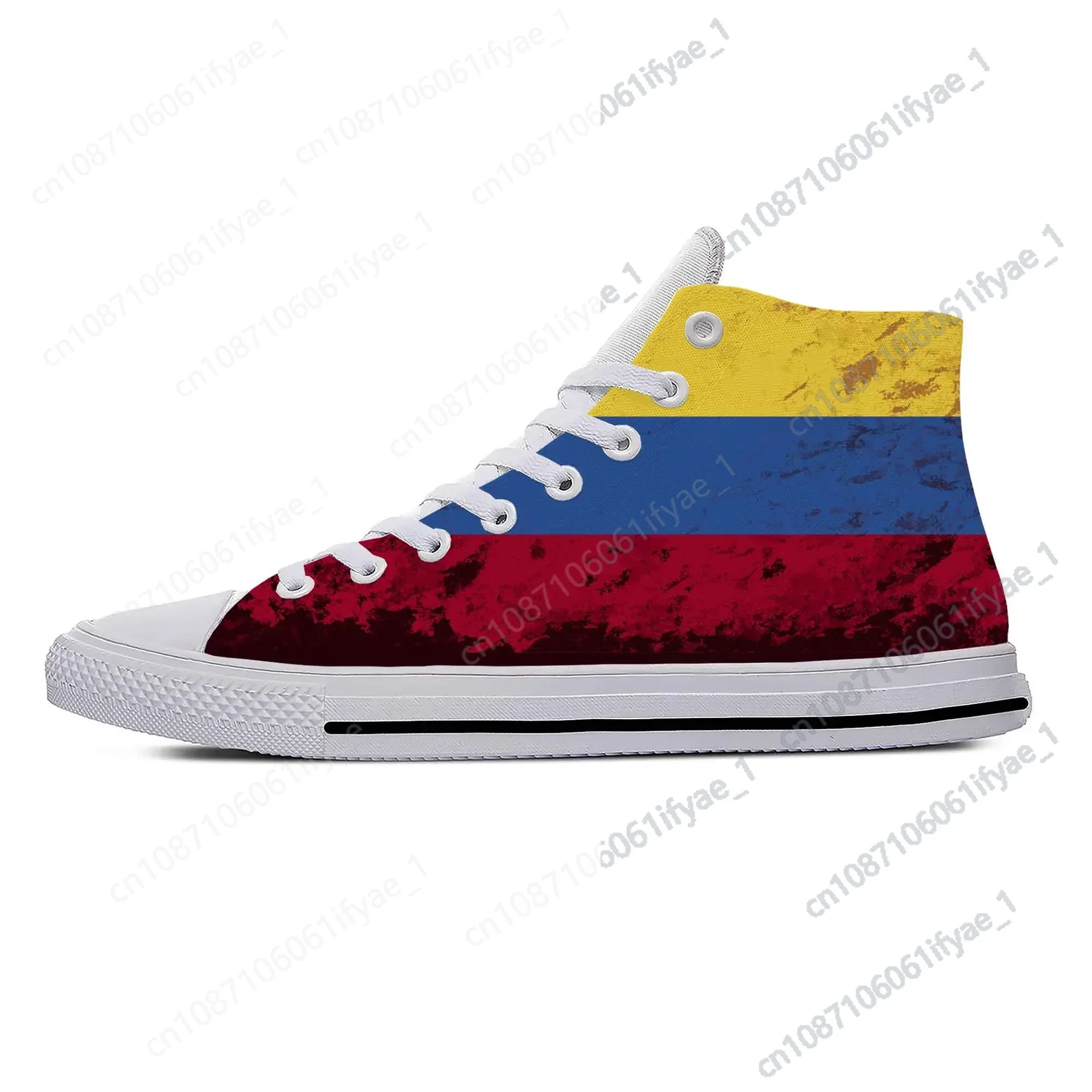 

Hot Colombia Colombian Flag Pride Patriotic Fashion Casual Cloth Shoes High Top Men Women Sneakers High Help Classic Board Shoes