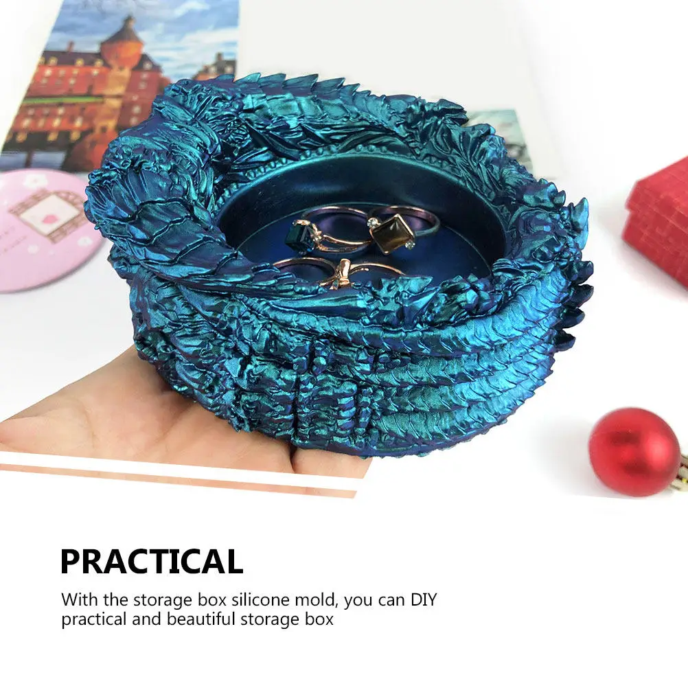 

Silicone Jewelry Box Mold DIY -Function Decorative Plate Wear-Resistant Household DIY Skull Resin