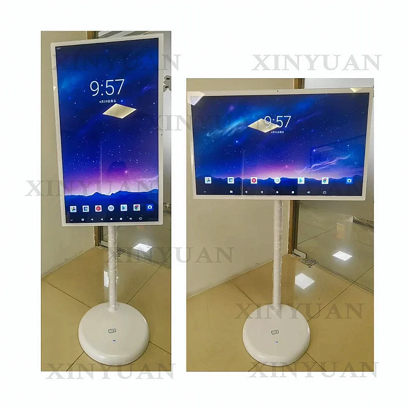 Kiosk, 32 Inch 4K Capacitive Touch Swivel Screen Android Terminal with Floor Stand and USB Interface