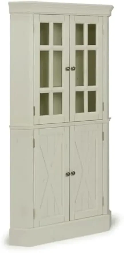 Seaside Lodge Corner China Cabinet, Off White