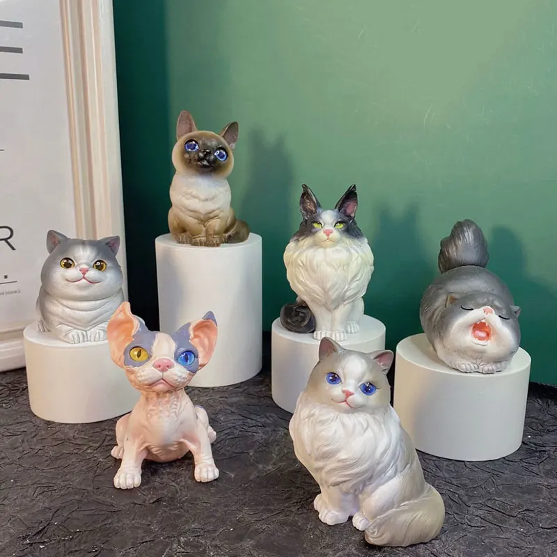 

3D форма для безволосного кота, пластырь для кота, синий кот, эпоксидная смола, бетонная силиконовая форма, сделай сам, животное, украшение для рабочего стола