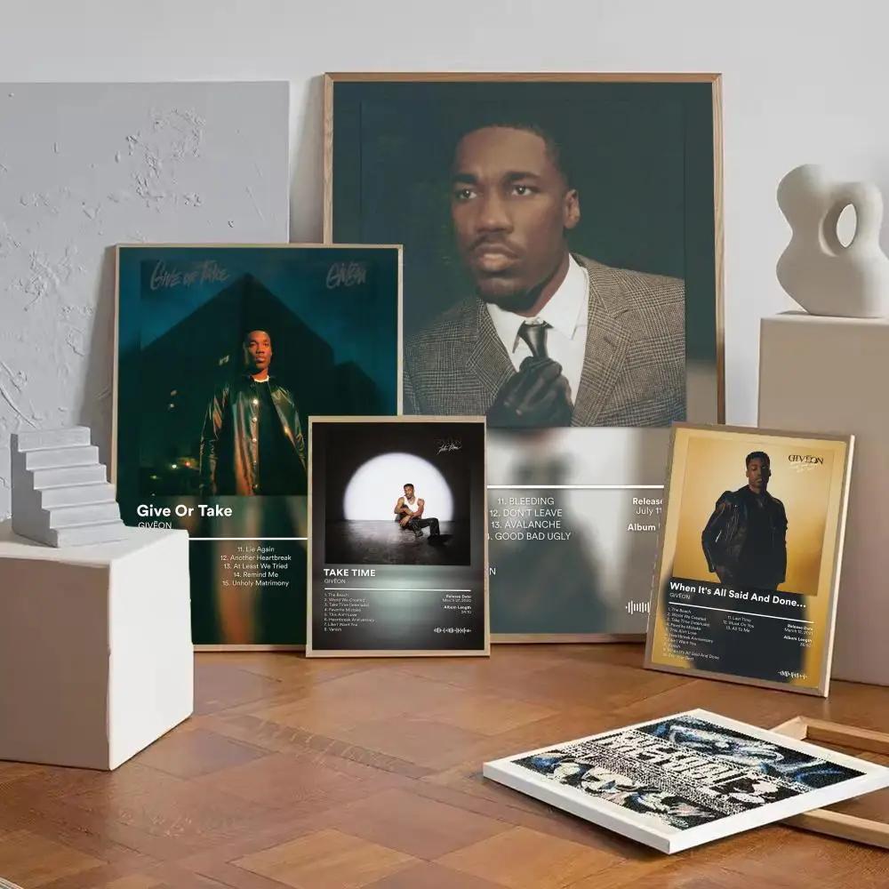 G-GIVEON Album-Poster-Aufkleber, Wandgemälde, selbstklebende Wandaufkleber für Schlafzimmer, Wohnzimmer, Zuhause, HD-Dekoration, Geschenk